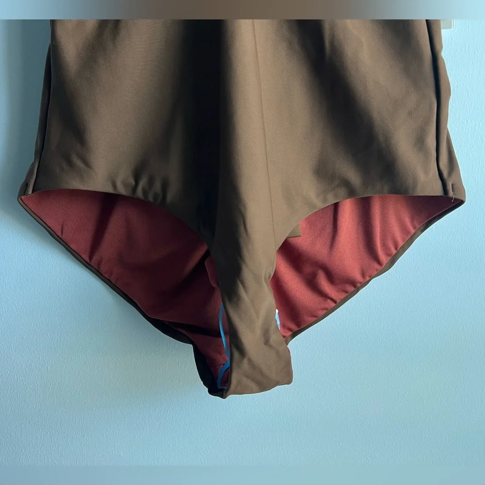 DKNY Women’s Brown One-Piece Halterneck Swimsuit - Picture 5 of 11